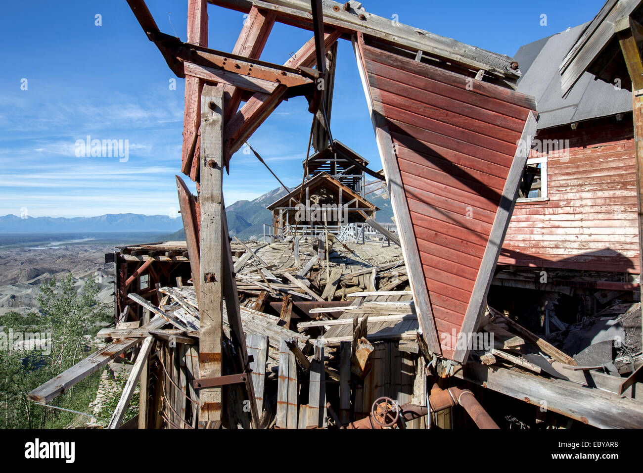 Kennecott mine, également connu sous le nom de Kennecott Mines ou l'AHRS Site No XMC-001, est un camp minier abandonné dans l'Alaska,Valdez-Cordova Banque D'Images