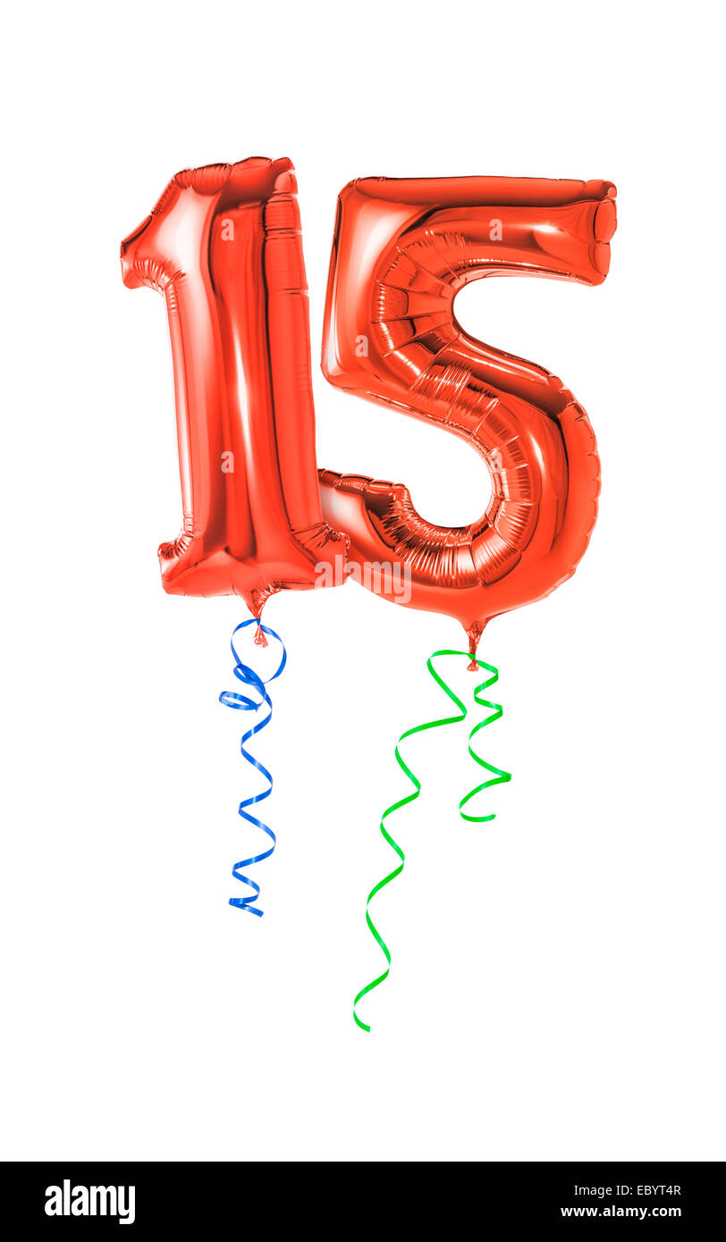 Happy birthday number 15 greeting Banque d'images détourées - Alamy