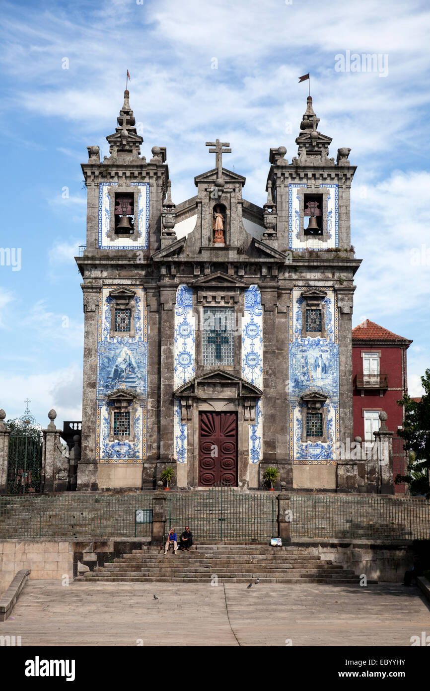 L'église Igreja de Santo Idelfonso à Porto, Portugal Banque D'Images