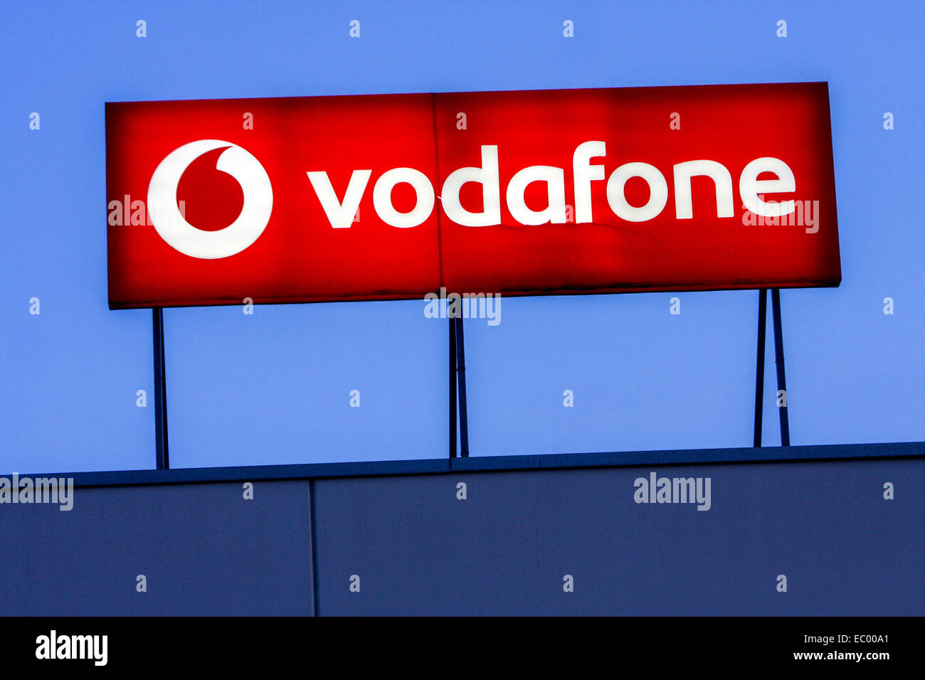 Logo Vodafone ad en République tchèque Banque D'Images