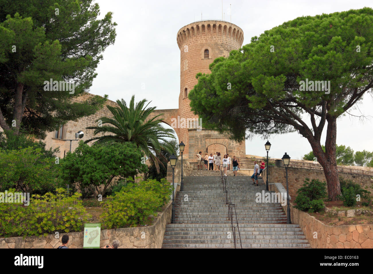 Château de Bellver, Palma de Majorque, Îles Baléares, Espagne Banque D'Images