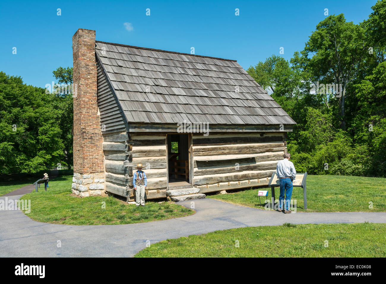 New York, Nashville, l'Hermitage, plantation home du président américain Andrew Jackson, dependance, jeune garçon servant de guide Banque D'Images