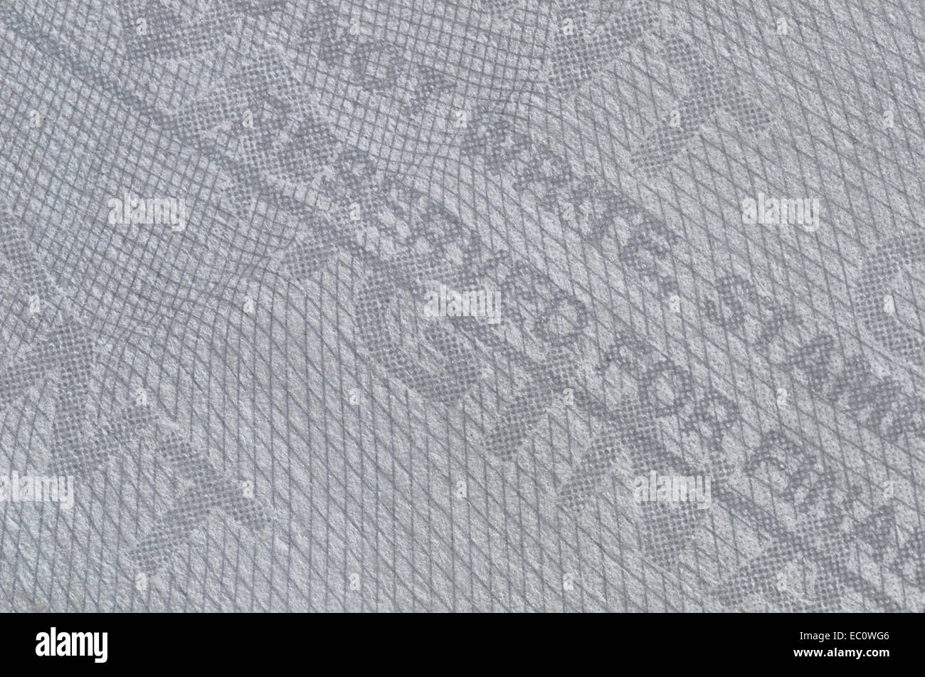 Un gros plan macro de l'arrière d'un chèque en blanc pour l'arrière-plan ou l'espace de copie. Banque D'Images