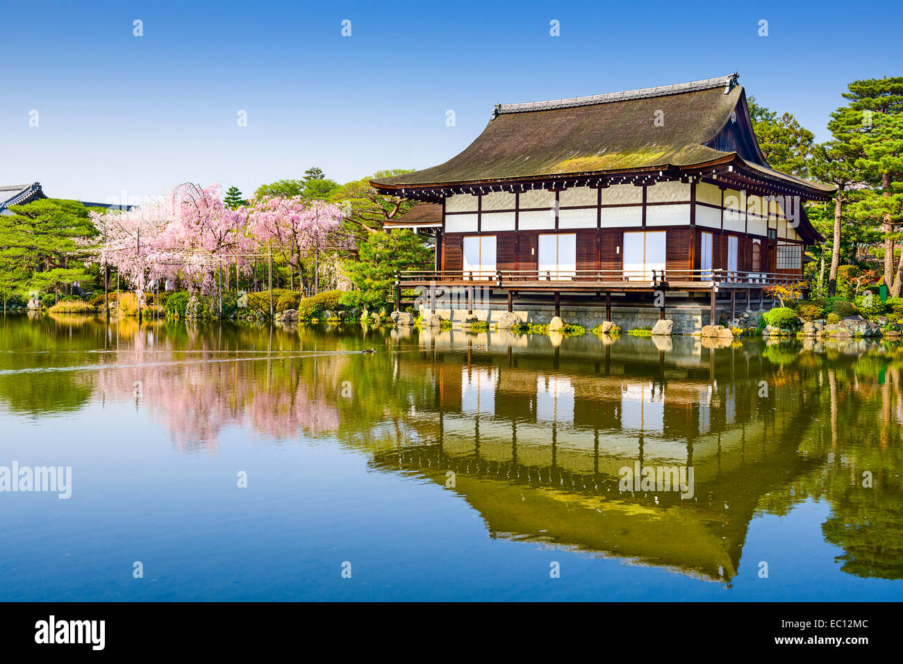 Kyoto, Japon à Temple Heian dans la saison du printemps. Banque D'Images