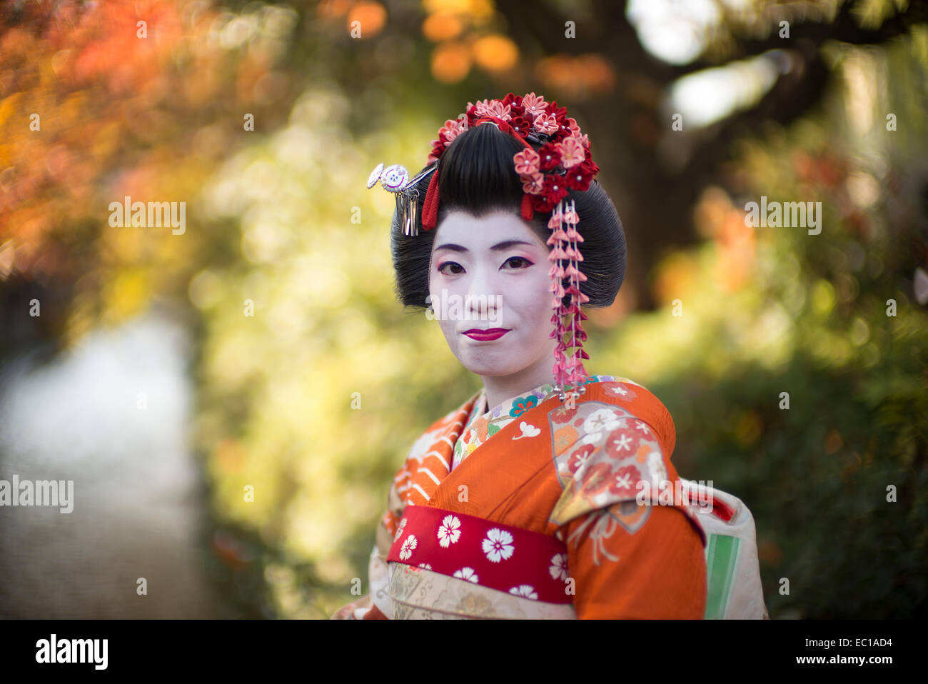 Geisha à Kyoto, au Japon. Banque D'Images