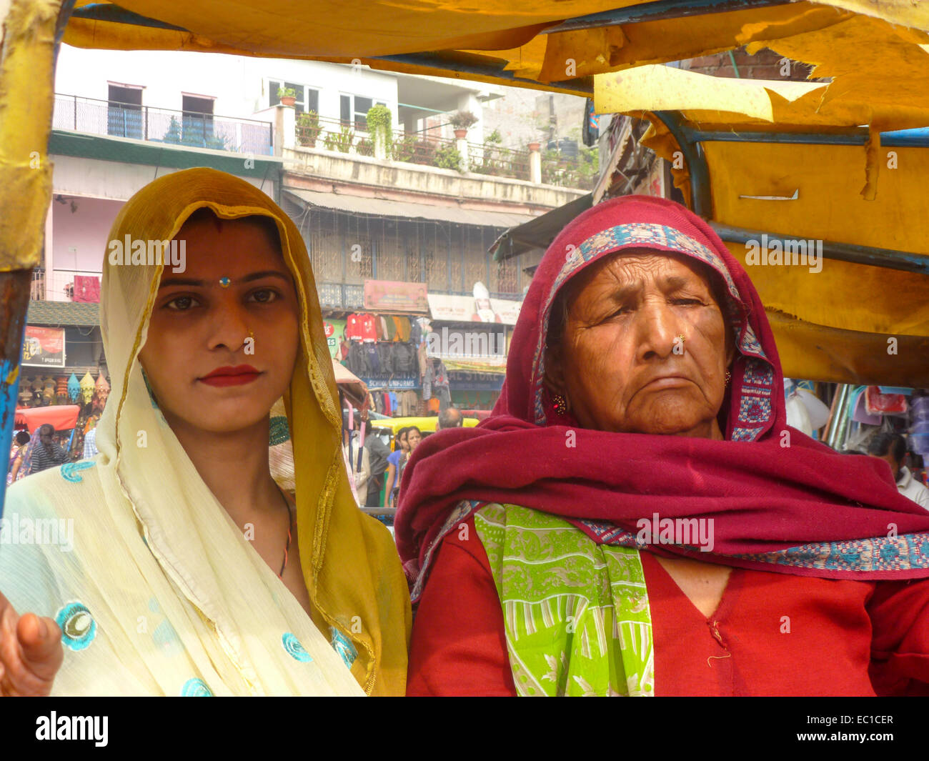 Portrait de femme indienne et sa fille Banque D'Images