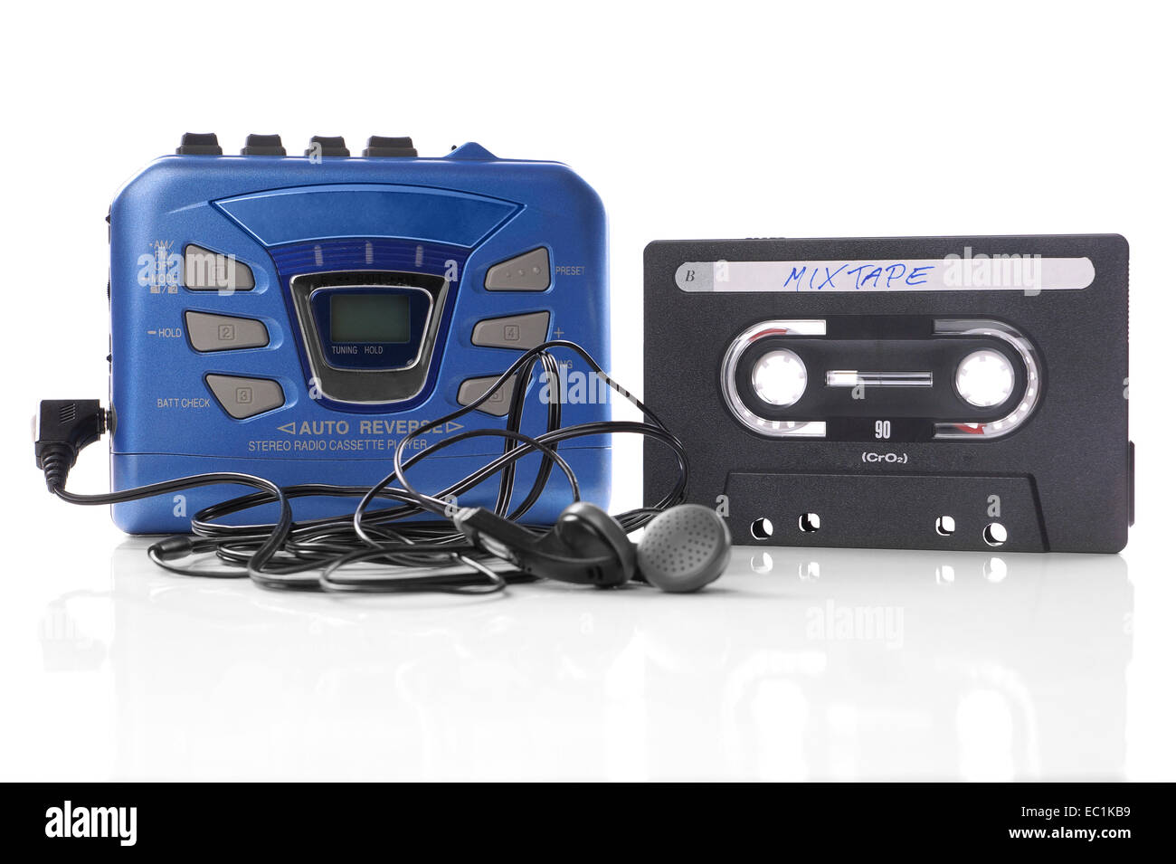 Walkman cassette de musique et Banque D'Images