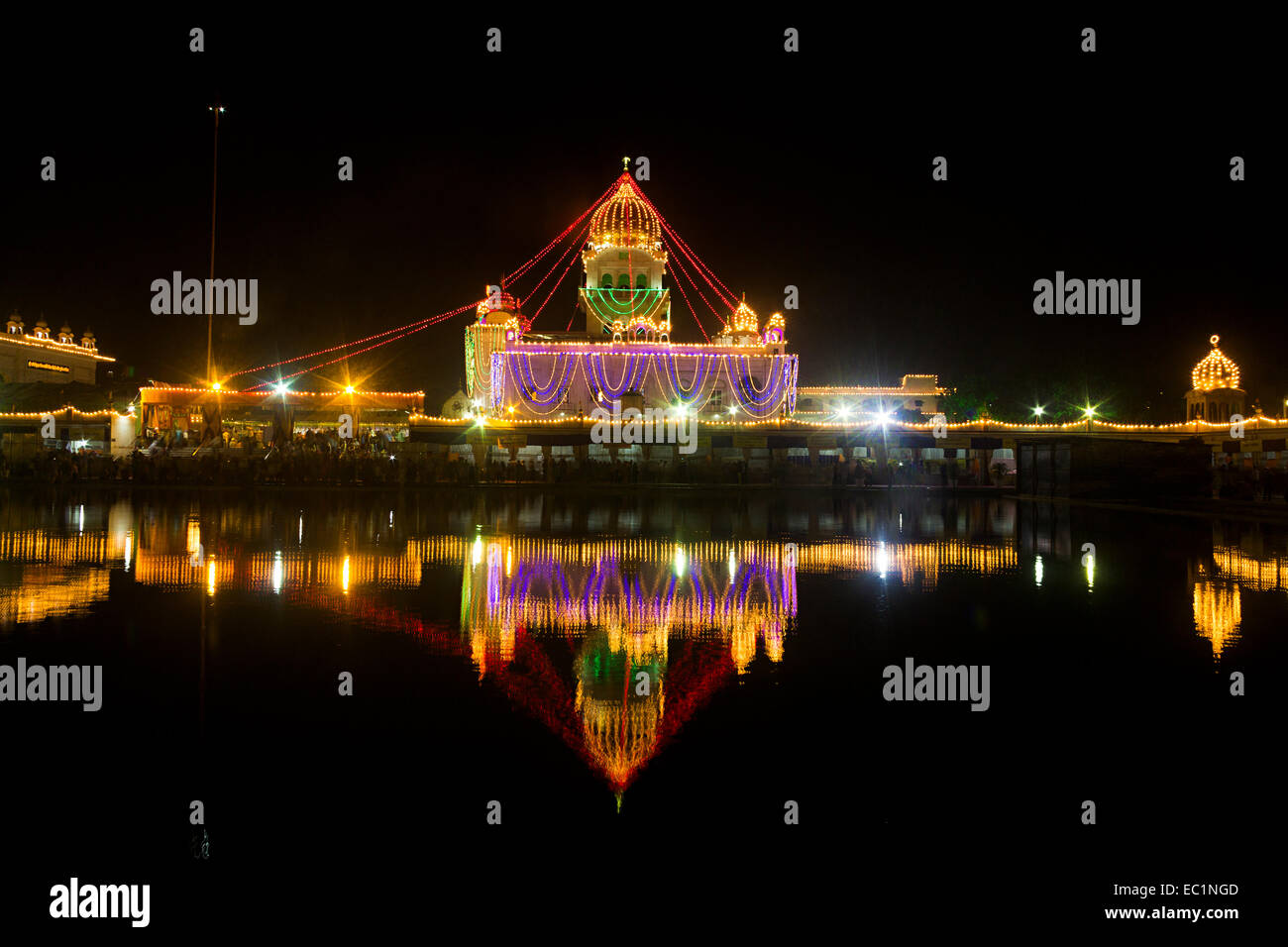 L'Inde Gurdwara hindou personne n Banque D'Images