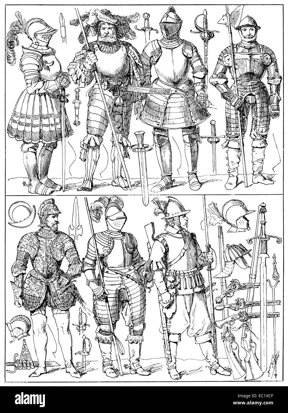 Armes de la 17e siècle, l'Allemagne, l'Europe, Banque D'Images