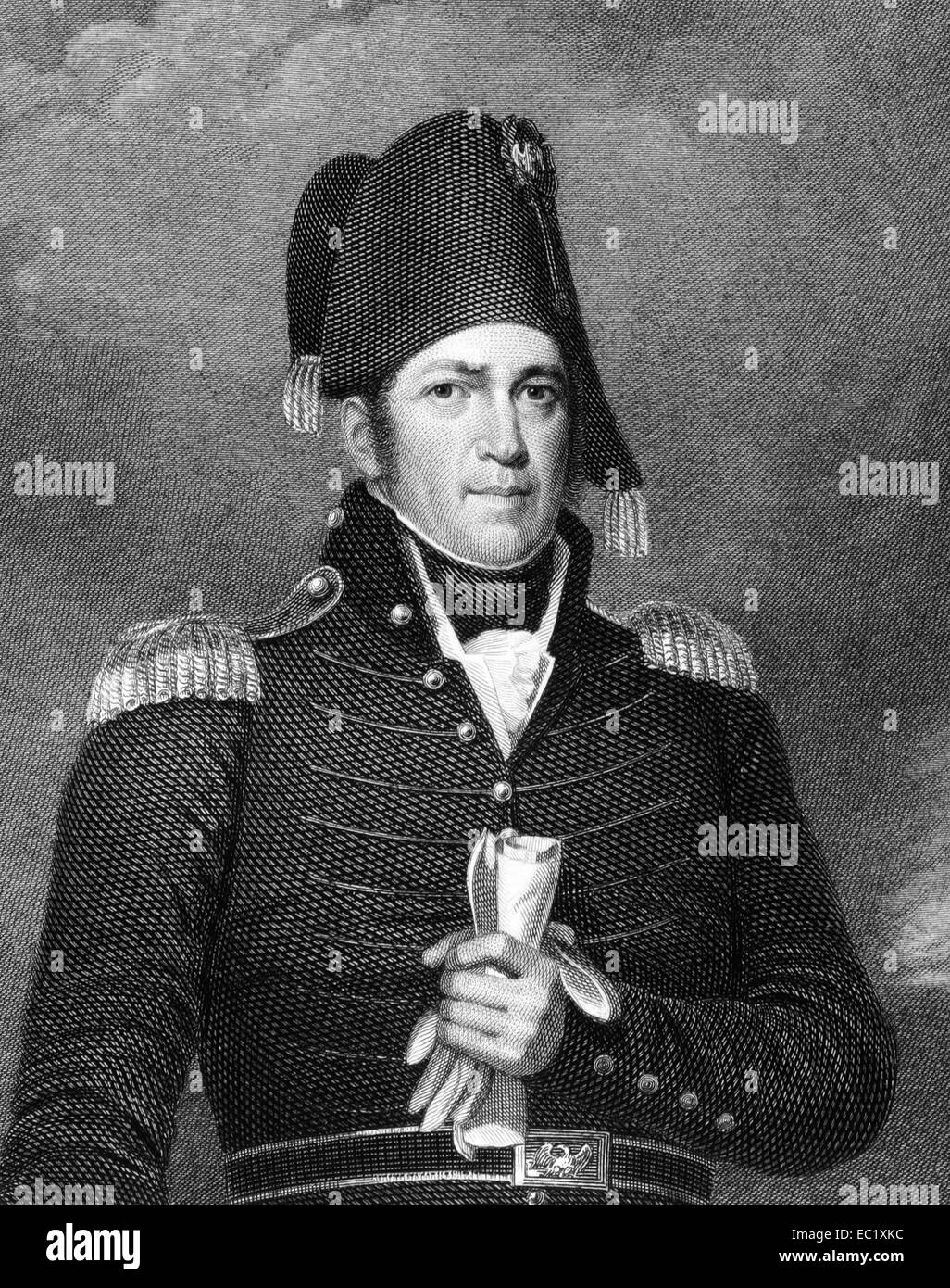 Jacob Brown (1775-1828) sur gravure de 1835. Officier de l'armée américaine dans la guerre de 1812. Banque D'Images