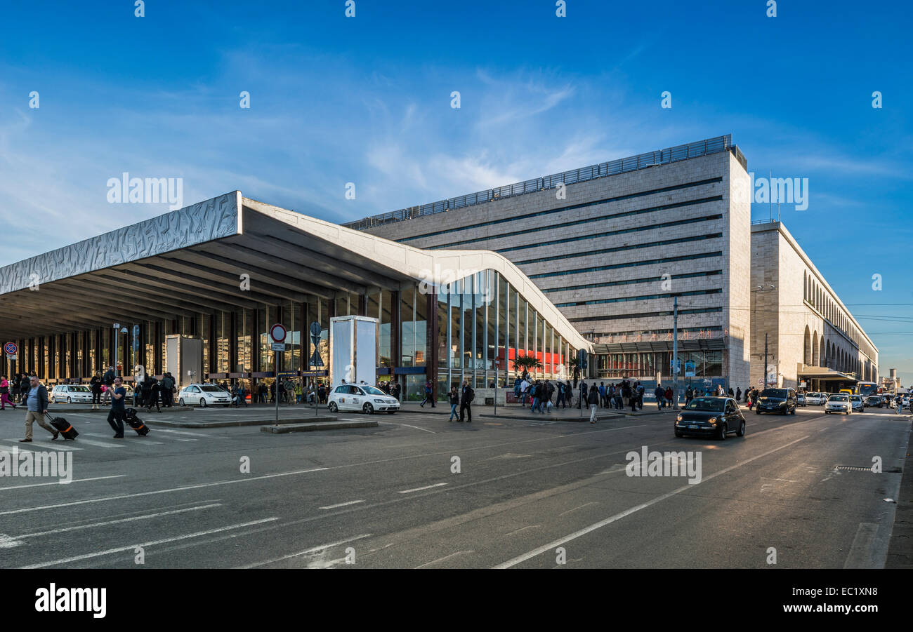 La gare Roma Termini, la gare centrale, 1948-1951, Rione Esquilino XV, Rome, Latium, Italie Banque D'Images