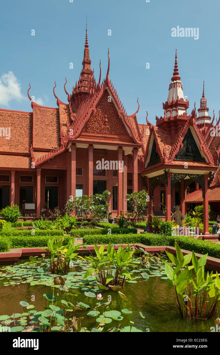 Jardin de Musée National, Phnom Penh, Cambodge Banque D'Images