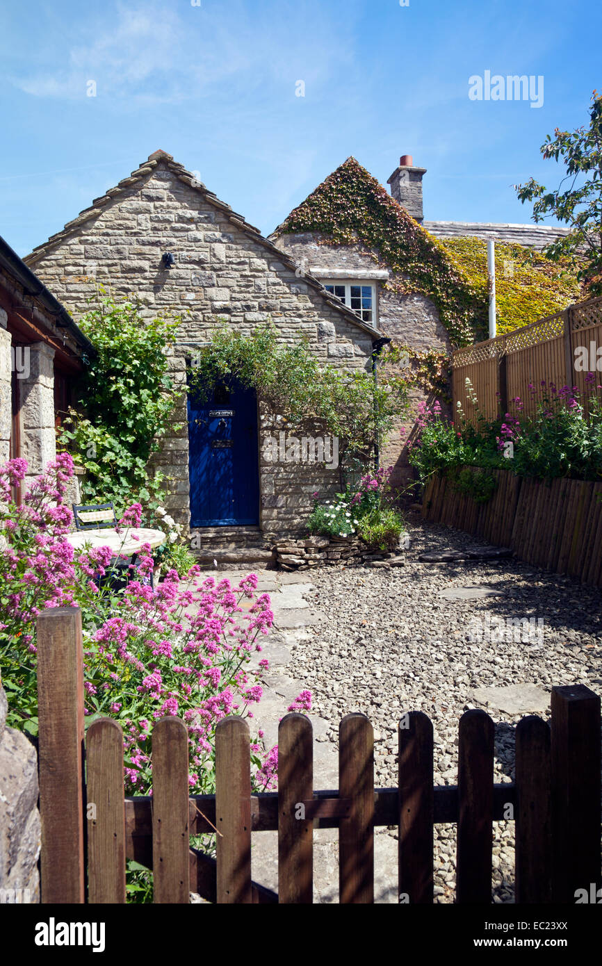 Cottages construits de la pierre locale à Worth Matravers Purbeck Dorset England UK Banque D'Images
