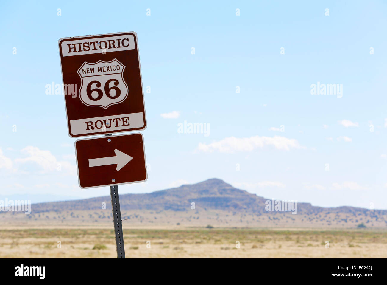Détournement de l'historique Route 66, Los Lunas à Albuquerque, New Mexico, United States Banque D'Images