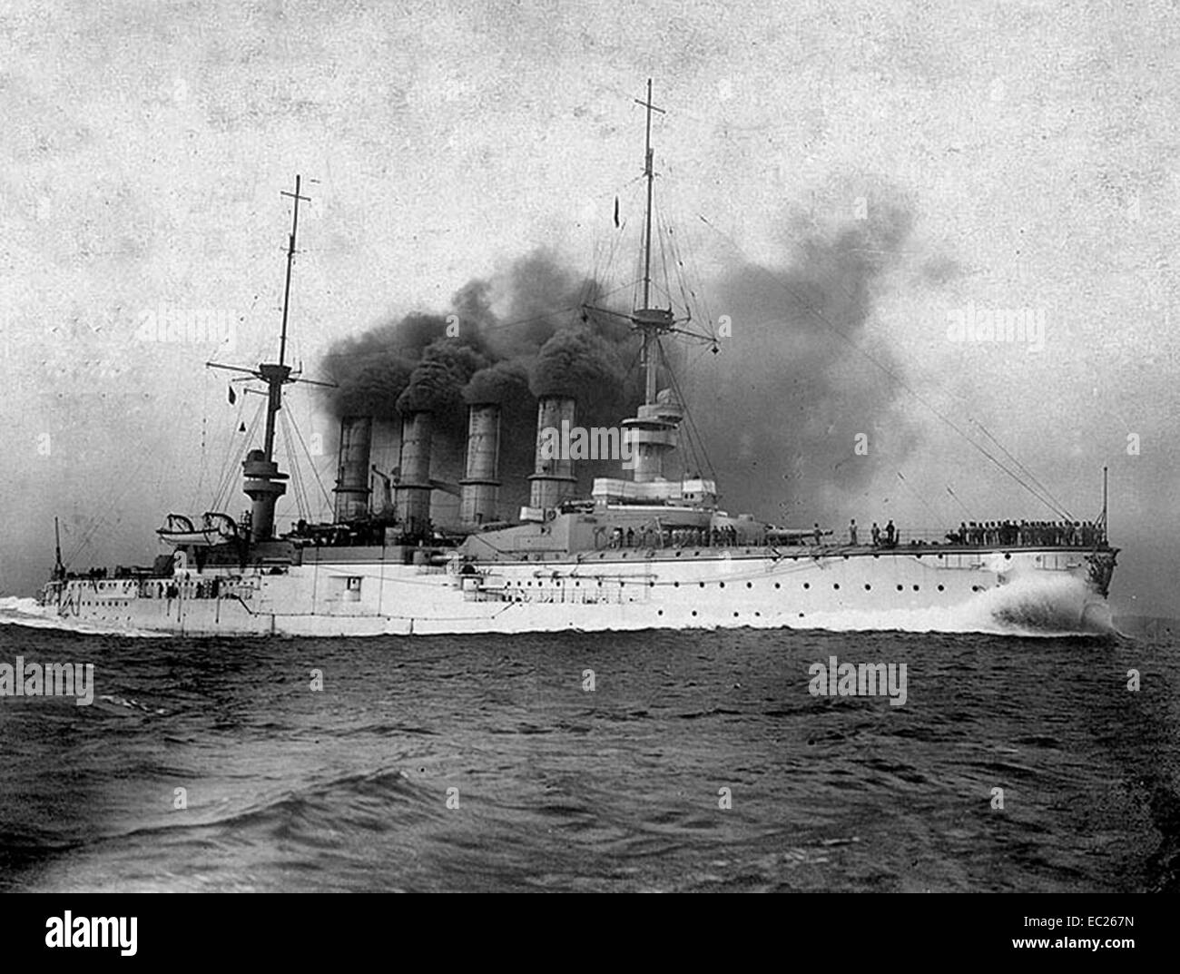 SMS Scharnhorst Cruiser (1906-1914), Marine impériale allemande 1907 Banque D'Images