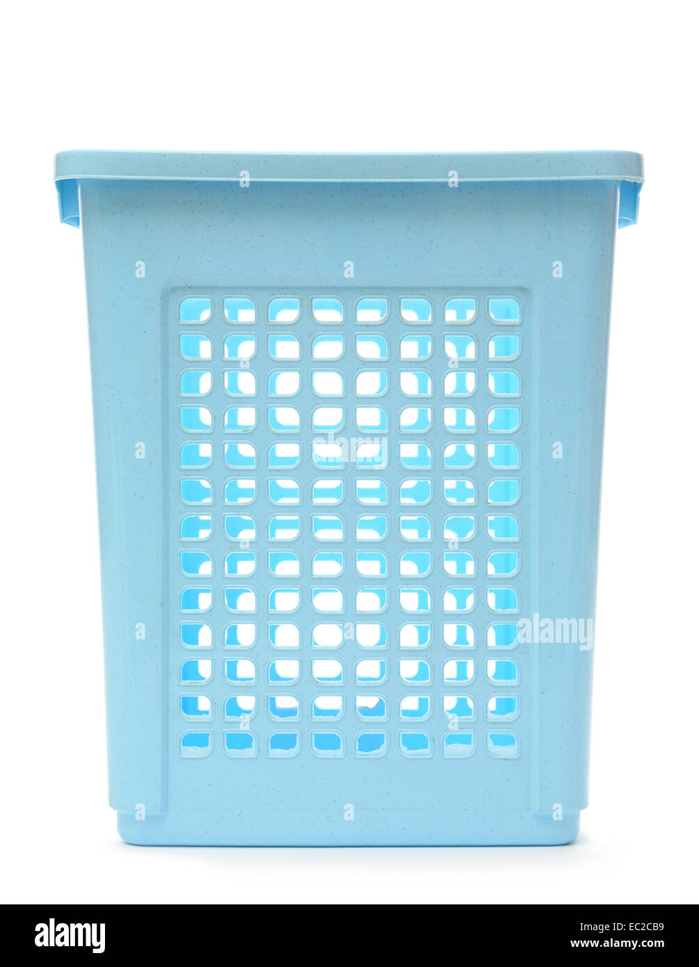 Panier en plastique bleu pour laver Banque D'Images