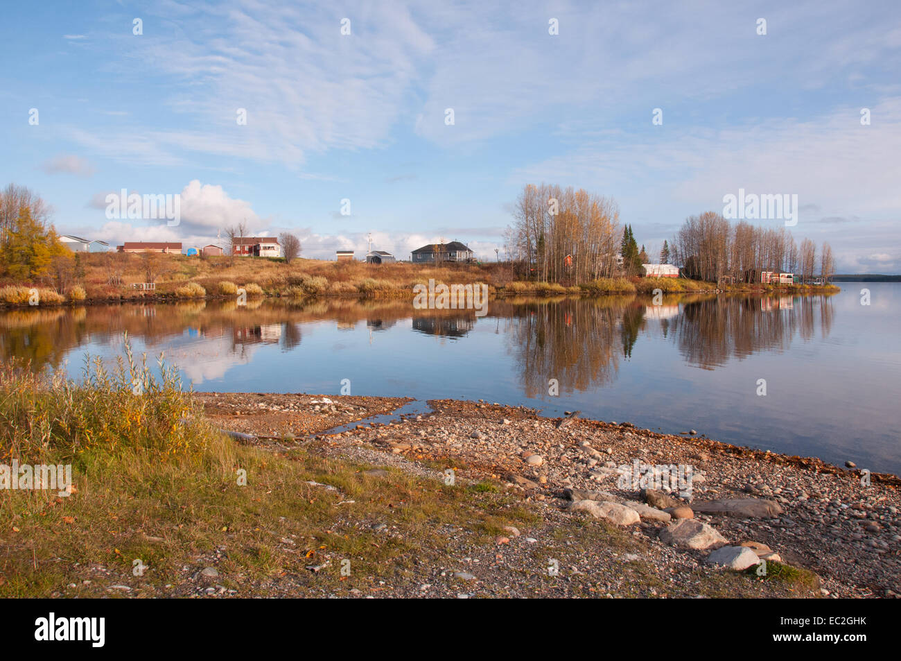 Communauté autochtone crie de Mistissini en territoire cri de la Baie James au nord-est du Québec, Canada Banque D'Images