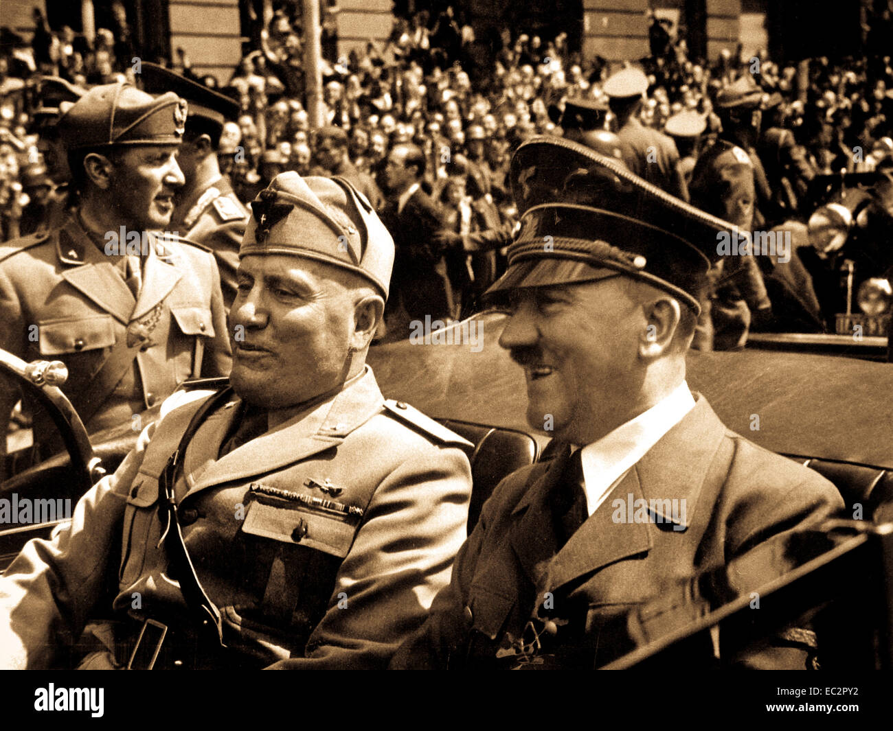 Hitler et Mussolini à Munich, Allemagne. Juin 1940. Banque D'Images