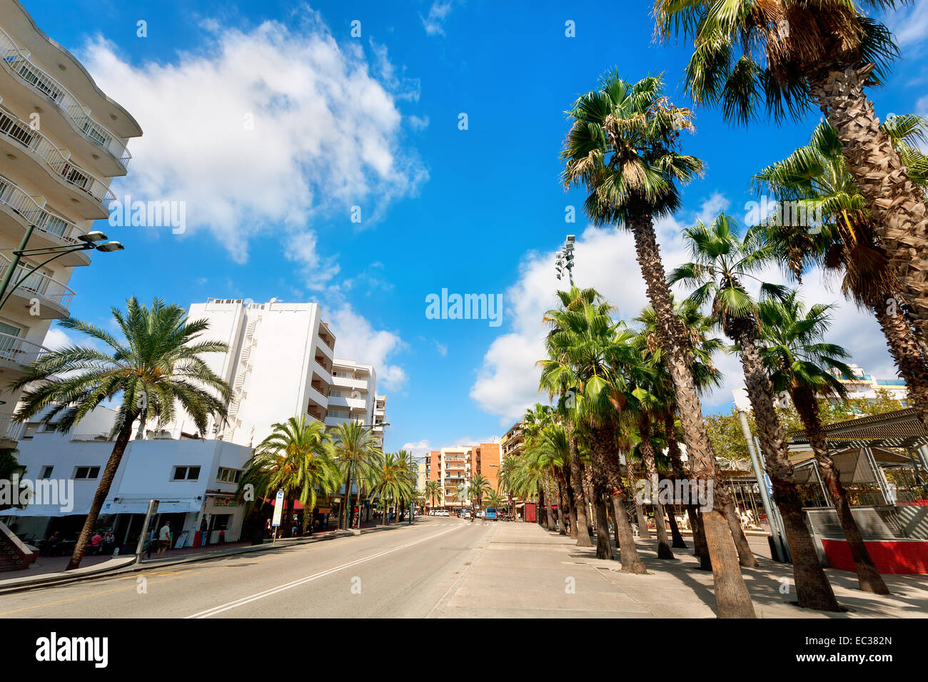 La ville de Lloret de Mar, Costa Brava, Espagne Banque D'Images