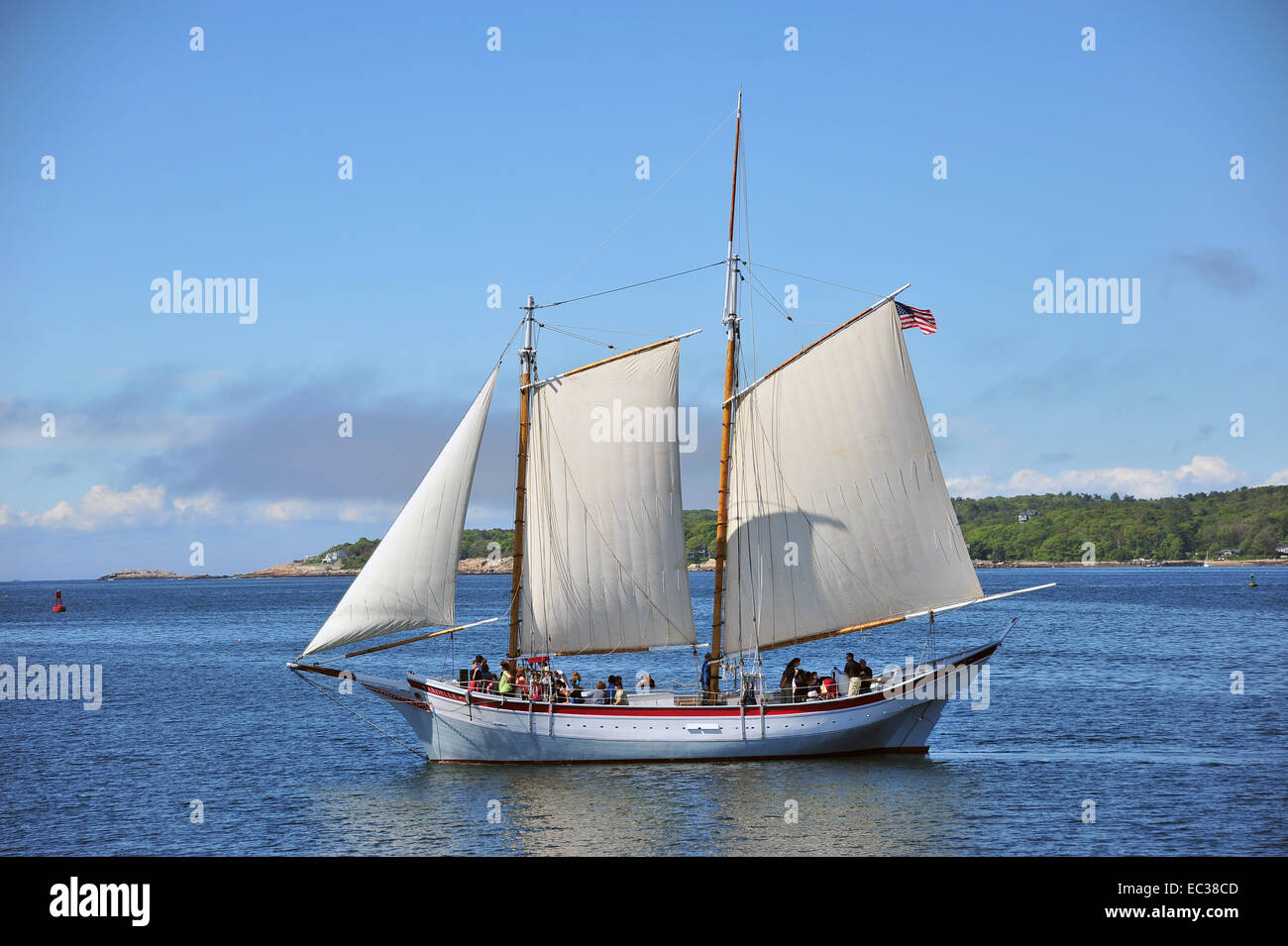 Voilier dans le port, Gloucester, à l'État de New York, United States Banque D'Images