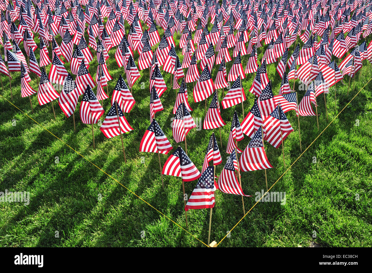 Memorial Day, installation temporaire dans le Boston Common en l'honneur de l'Armée déchue depuis la guerre civile, Boston, Massachusetts Banque D'Images