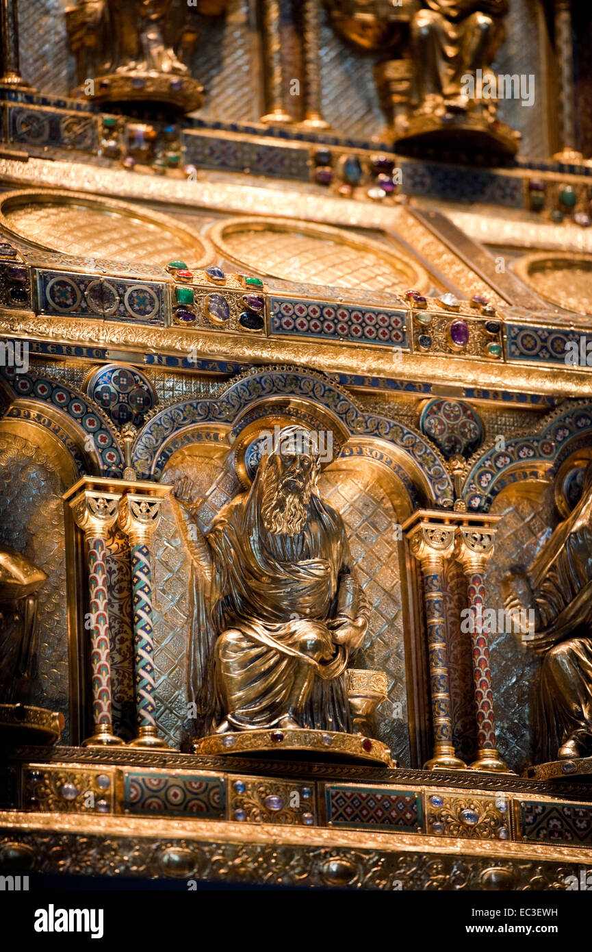 Détails sur le reliquaire des trois rois dans la Cologne Banque D'Images