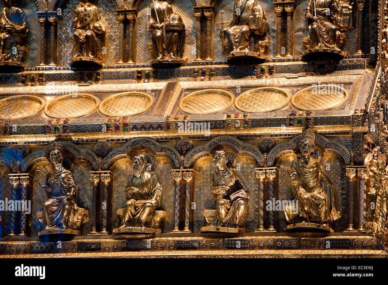Détails sur le reliquaire des trois rois dans la Cologne Banque D'Images