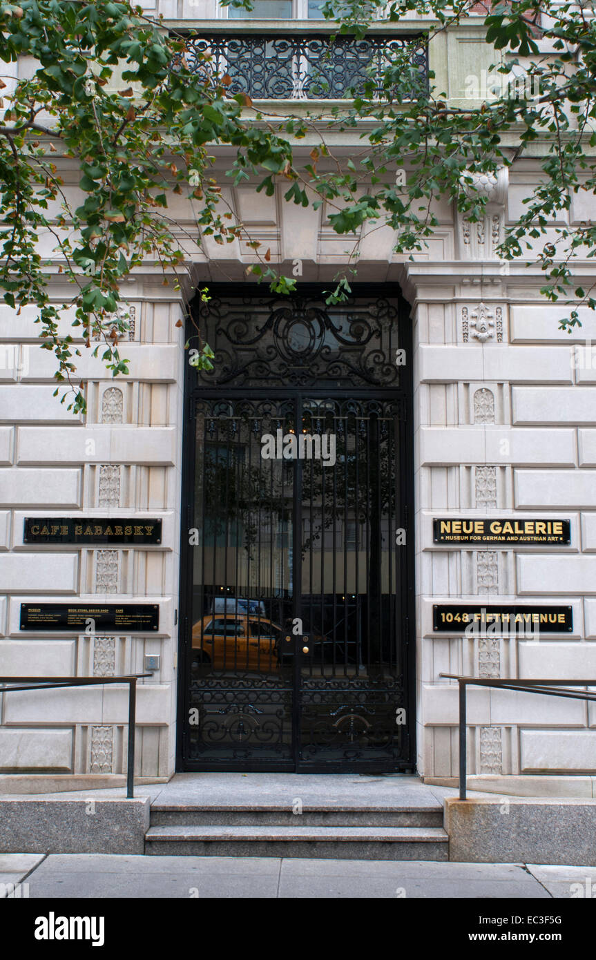 La Neue Galerie New York, 1048 Fifth Avenue, New York. La Neue Galerie New York (allemand : 'Nouvelle galerie') est un musée de tw Banque D'Images