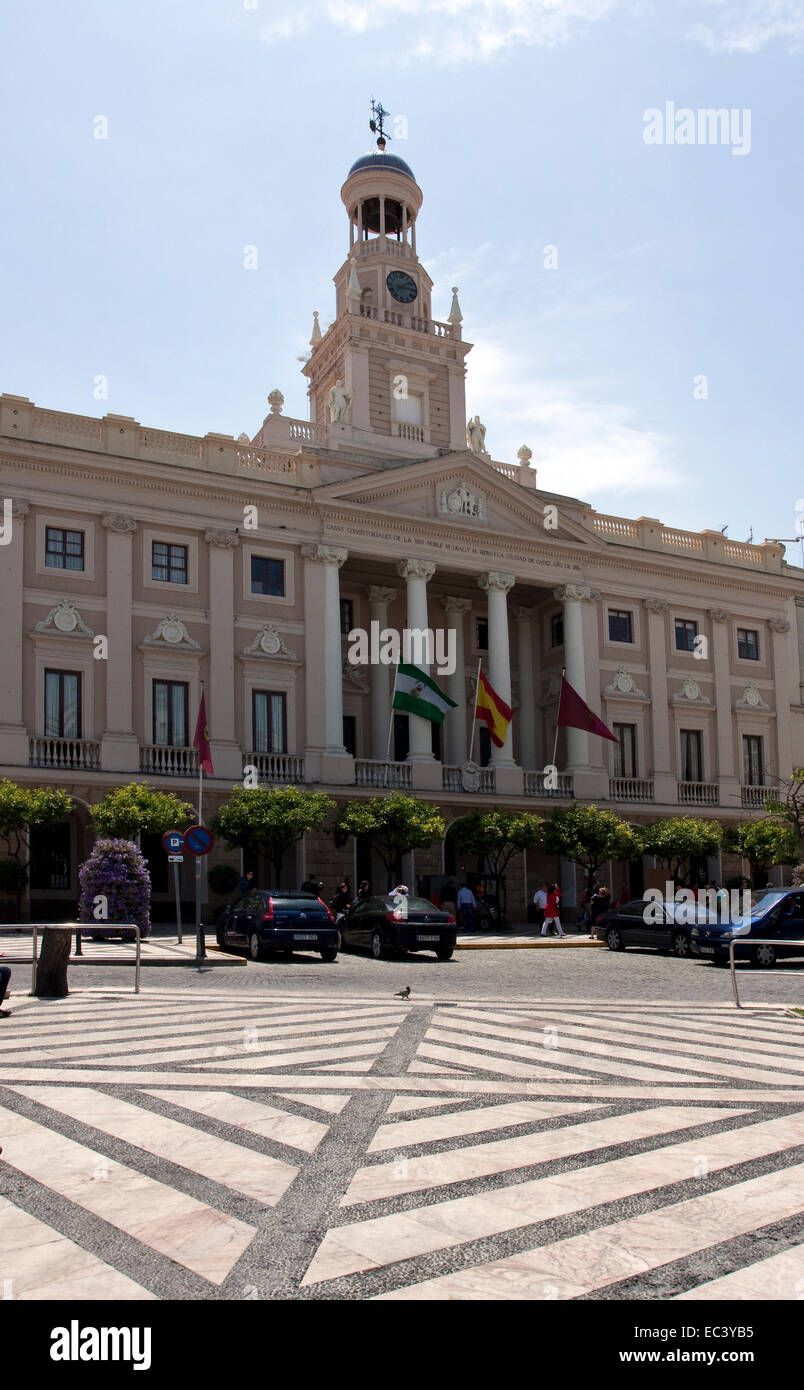 Drapeau De La Ville De Cadix – Pavillon Espagnol Andalou