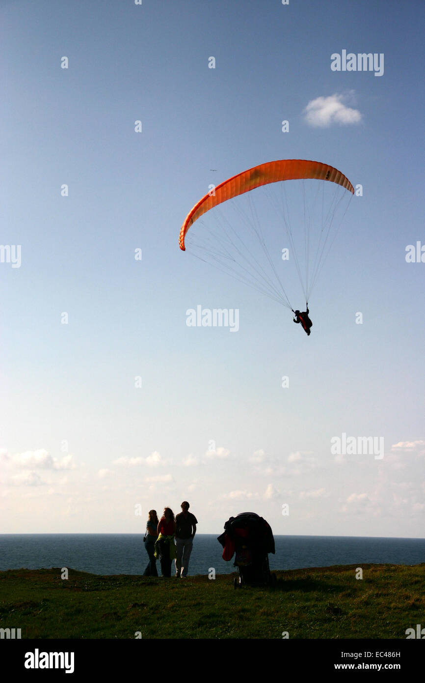 Soir sur la mer, Bovbjerg, Danemark Banque D'Images