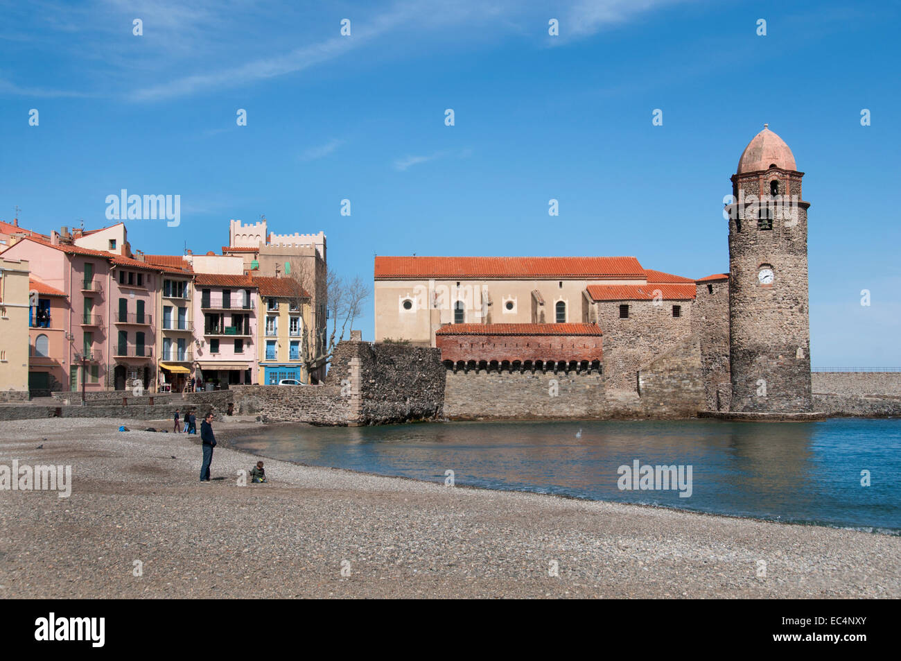 Collioure France Languedoc Roussillon Port Français Banque D'Images