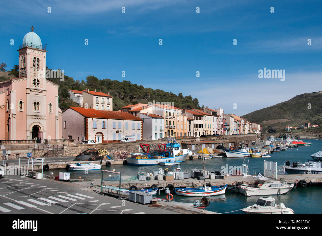 Port Vendres France Languedoc Roussillon Français Banque D'Images