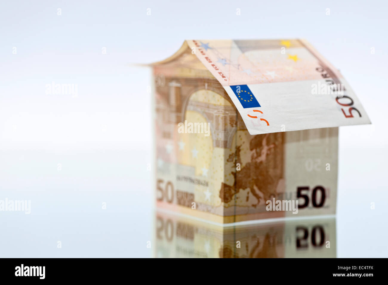 Maison de 250 euro notes Banque D'Images