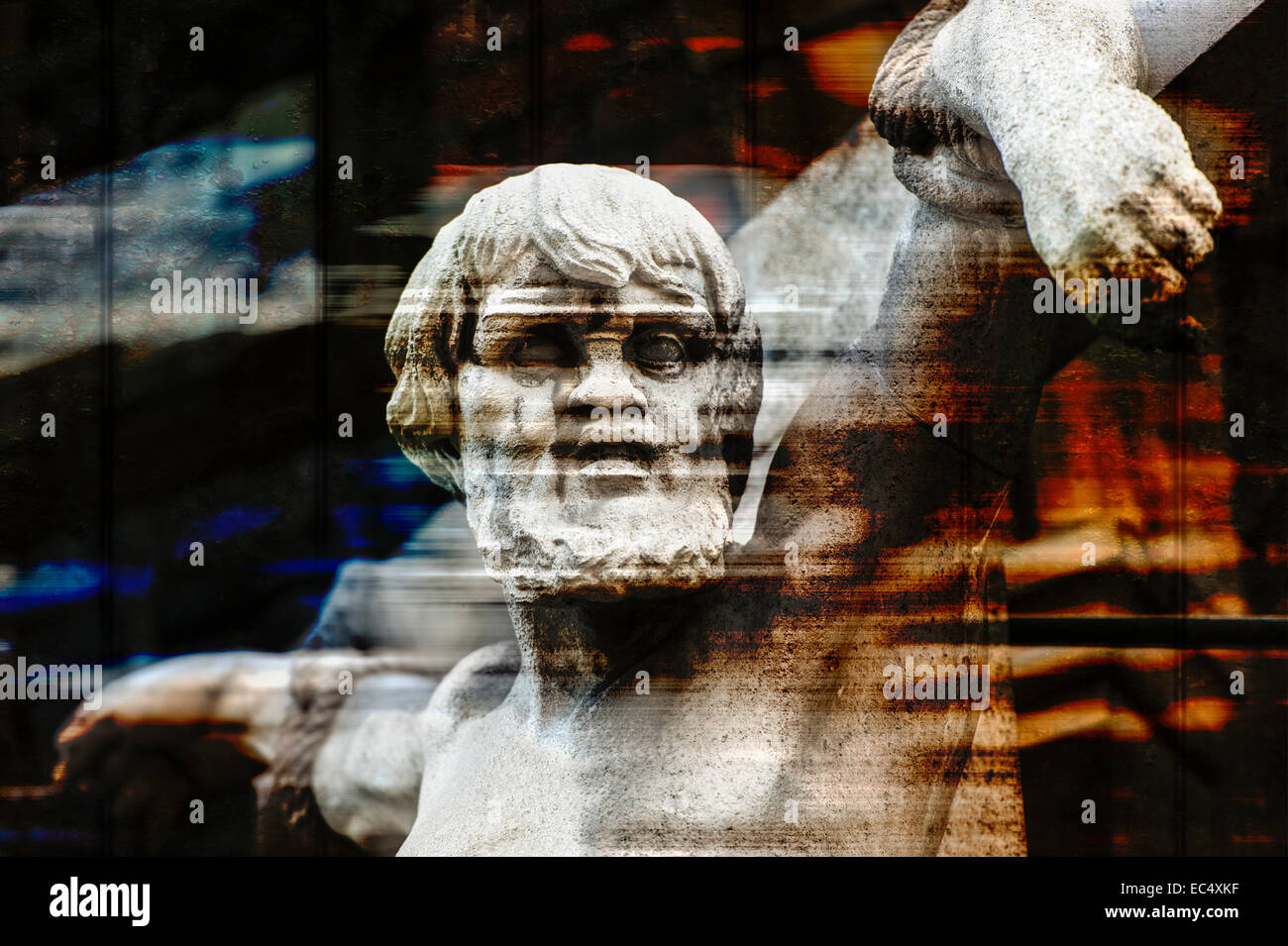 La figure d'un homme crucifié dans la Basilique de St Lambertus à Dusseldorf Banque D'Images