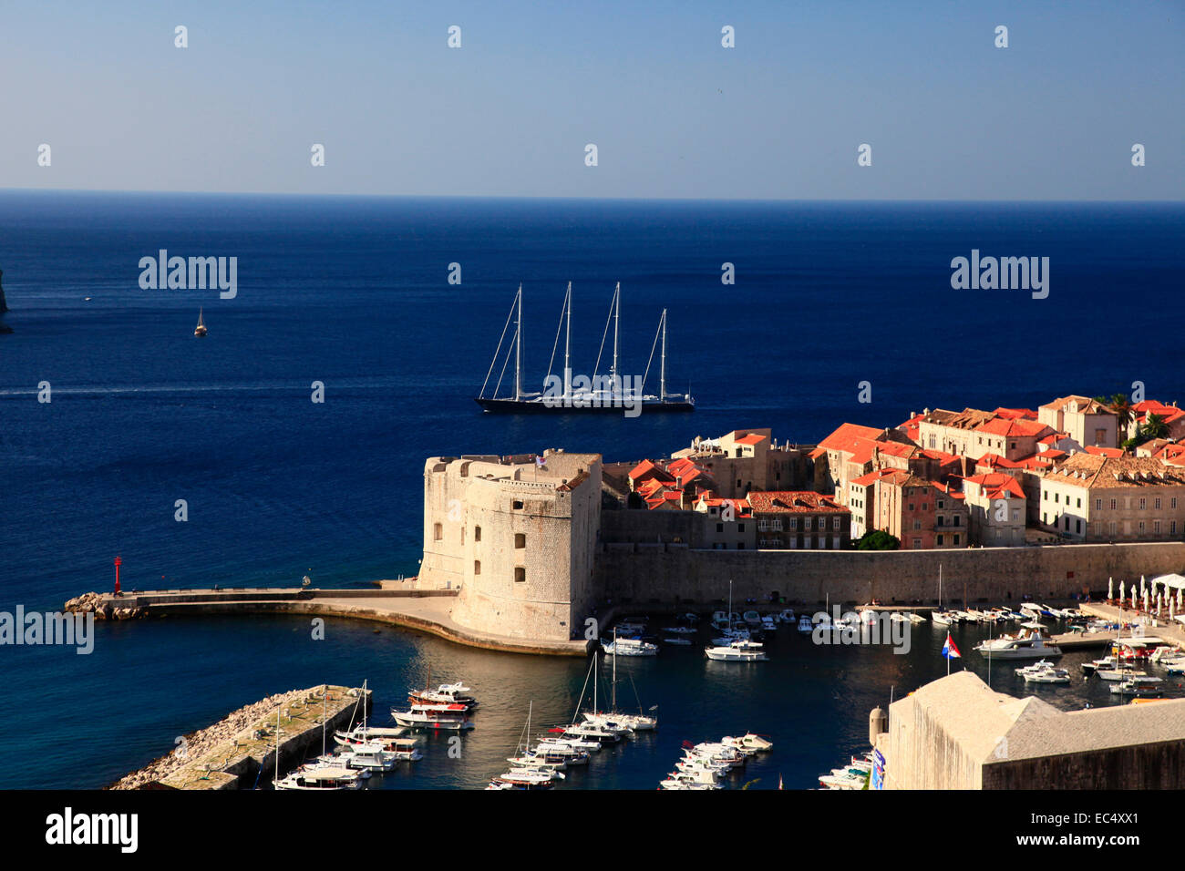 Sued-Dalmatien Altstadthafen, Croatie, Dubrovnik Banque D'Images