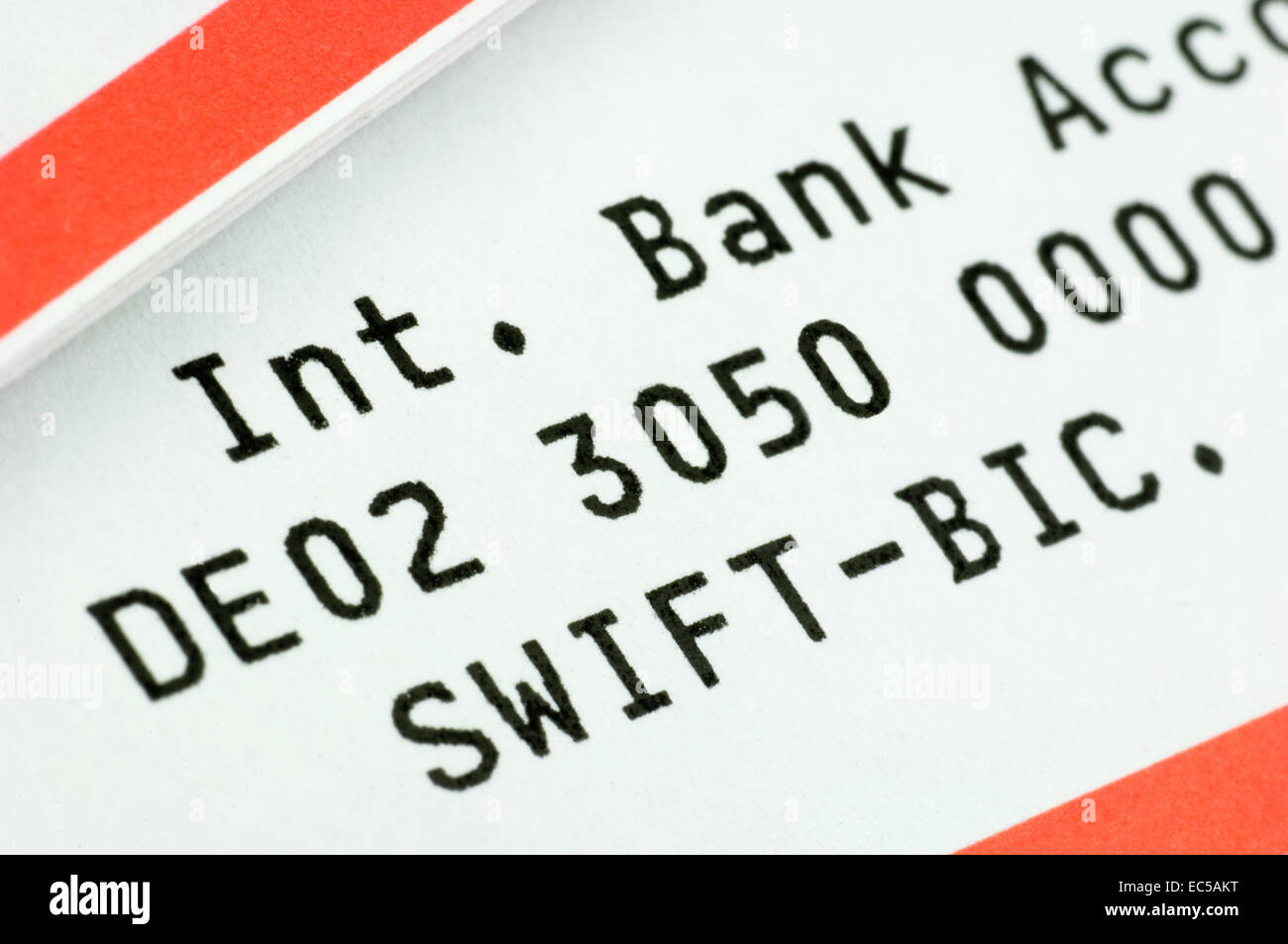 Code swift et iban sur un relev bancaire photo stock alamy