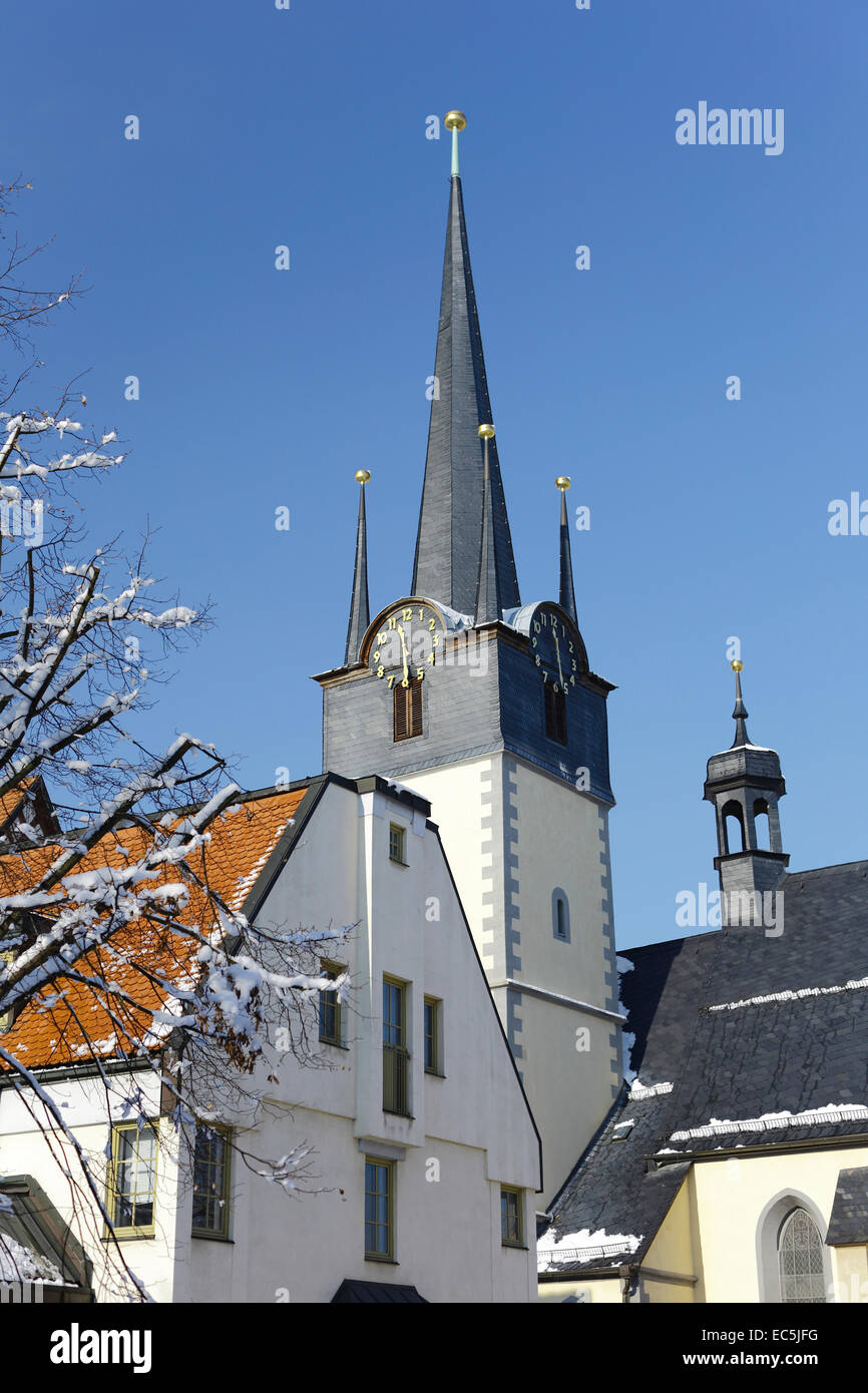 Église de Saint-barthélemy à Pössneck, Thuringe Banque D'Images