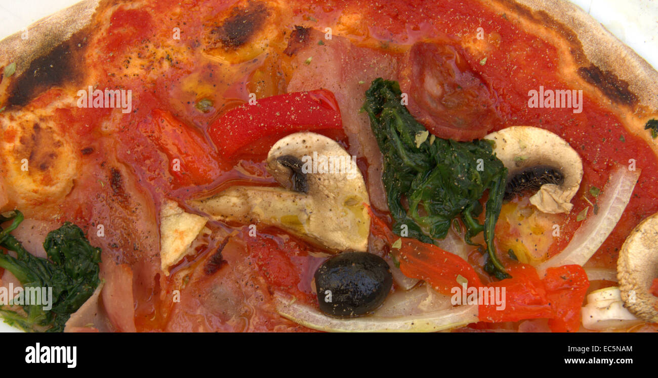 Pizza sans fromage Banque D'Images
