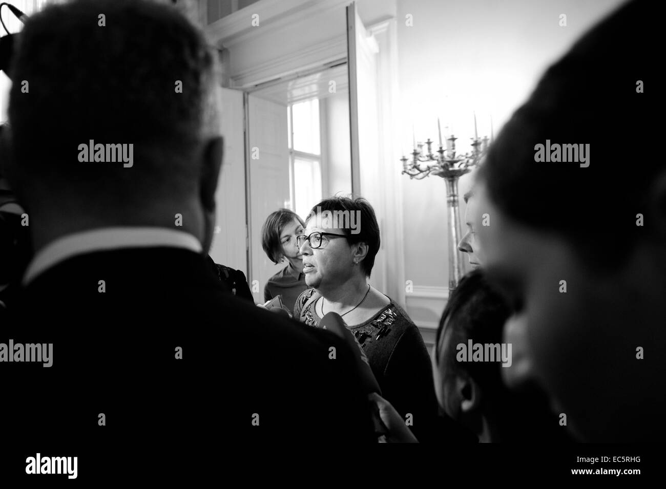 Les ministres à la Chancellerie fédérale à Vienne avec le ministre de la santé, le Dr Sabine Oberhauser Banque D'Images