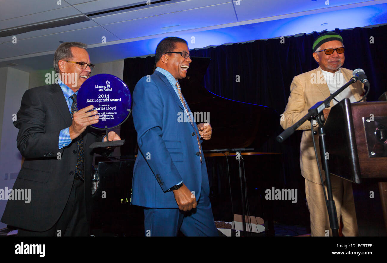 HERBIE HANCOCK présente le JAZZ 2014 Prix Légendes de Charles Lloyd au FESTIVAL DE JAZZ DE MONTEREY 57 GALA ANNUEL Banque D'Images