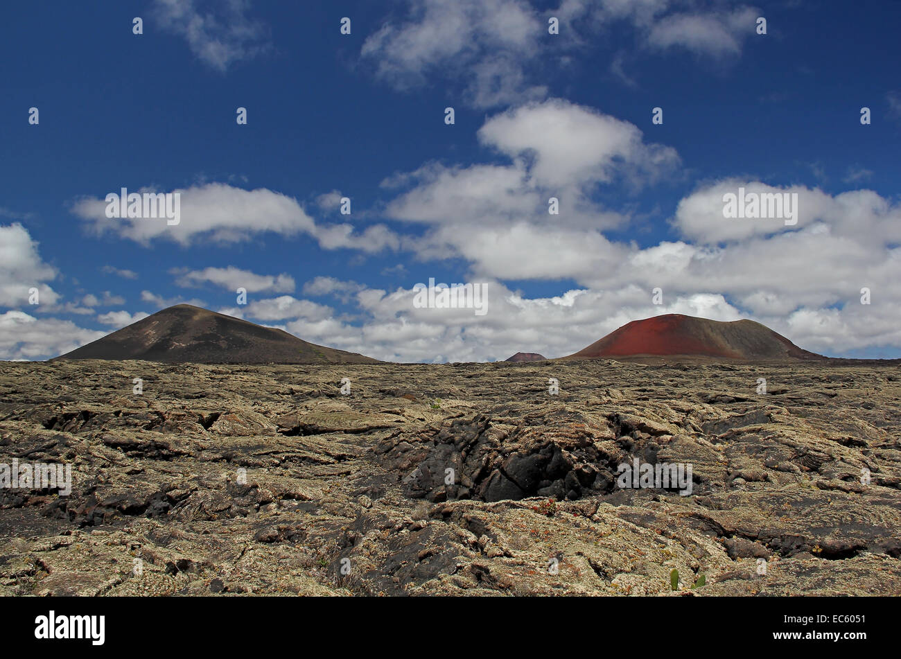 Paysage volcanique, Lanzarote, Espagne Banque D'Images