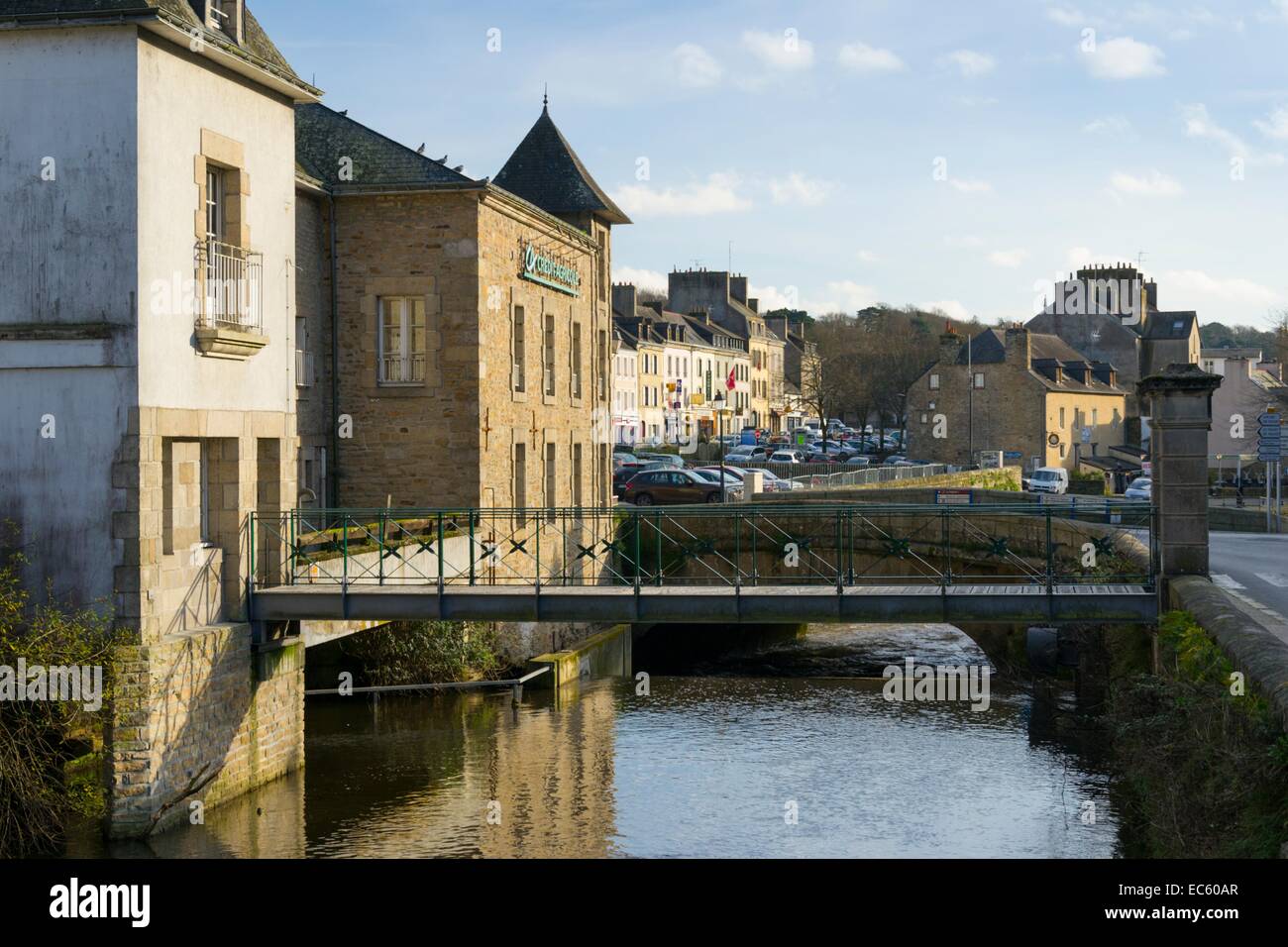 Rivière de l'Isole, Quimperlé, Finistère, Bretagne, France, Europe Banque D'Images