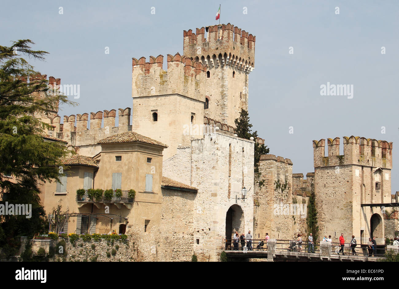 Château Scaliger, Sirmione, Lac de Garde, Italie Banque D'Images