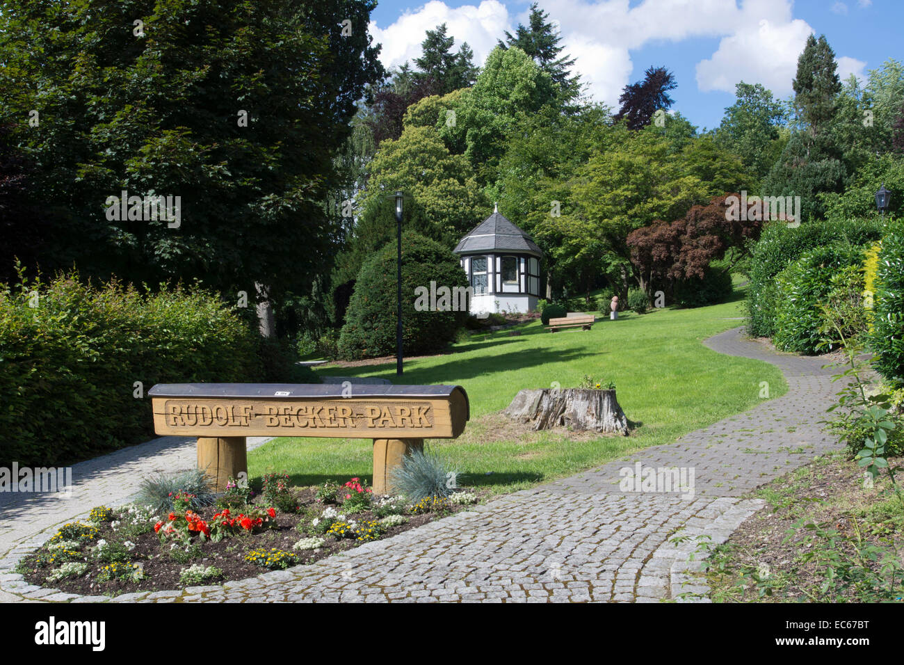 Rudolf Becker Park Bad Fredeburg, Schmallenberg, Quartier Sauerland supérieur, Rhénanie du Nord-Westphalie, Allemagne, Europe Banque D'Images