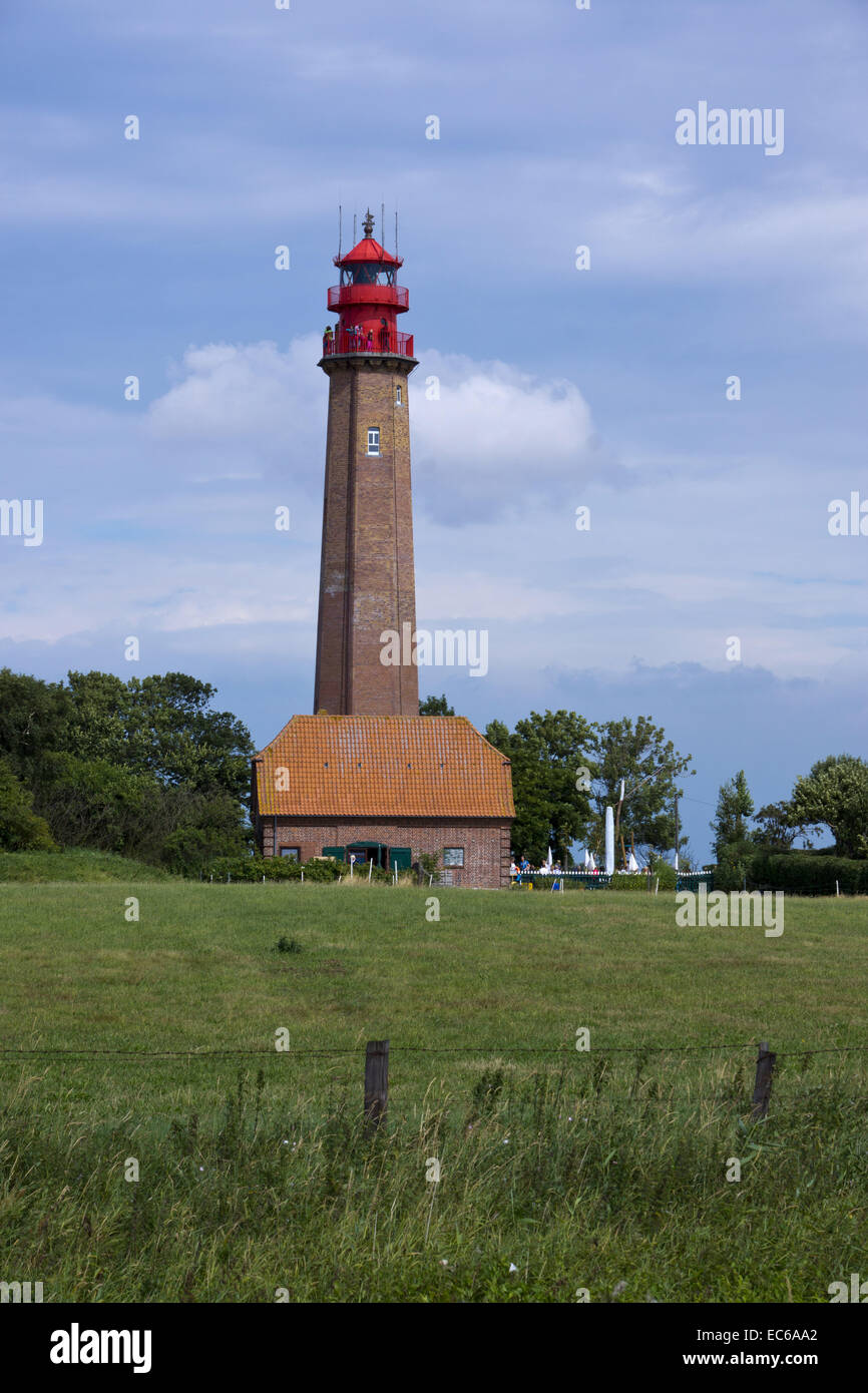 Fluegge, phare de l'île de Fehmarn, mer Baltique, district Ostholstein, Schleswig-Holstein, Allemagne, Europe Banque D'Images