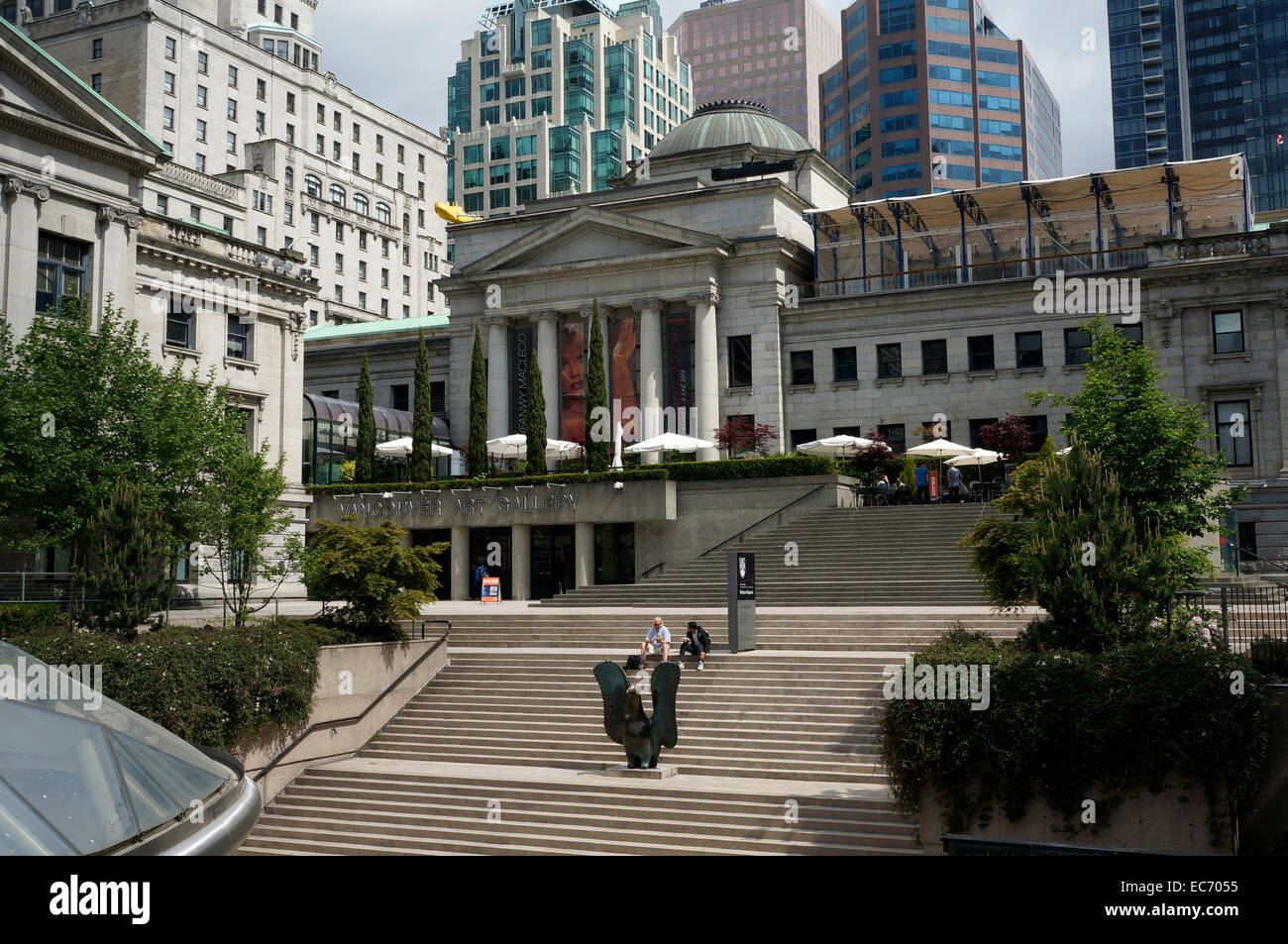 La Vancouver Art Gallery, faisant face à Robson Square, au centre-ville de Vancouver, BC, Canada Banque D'Images