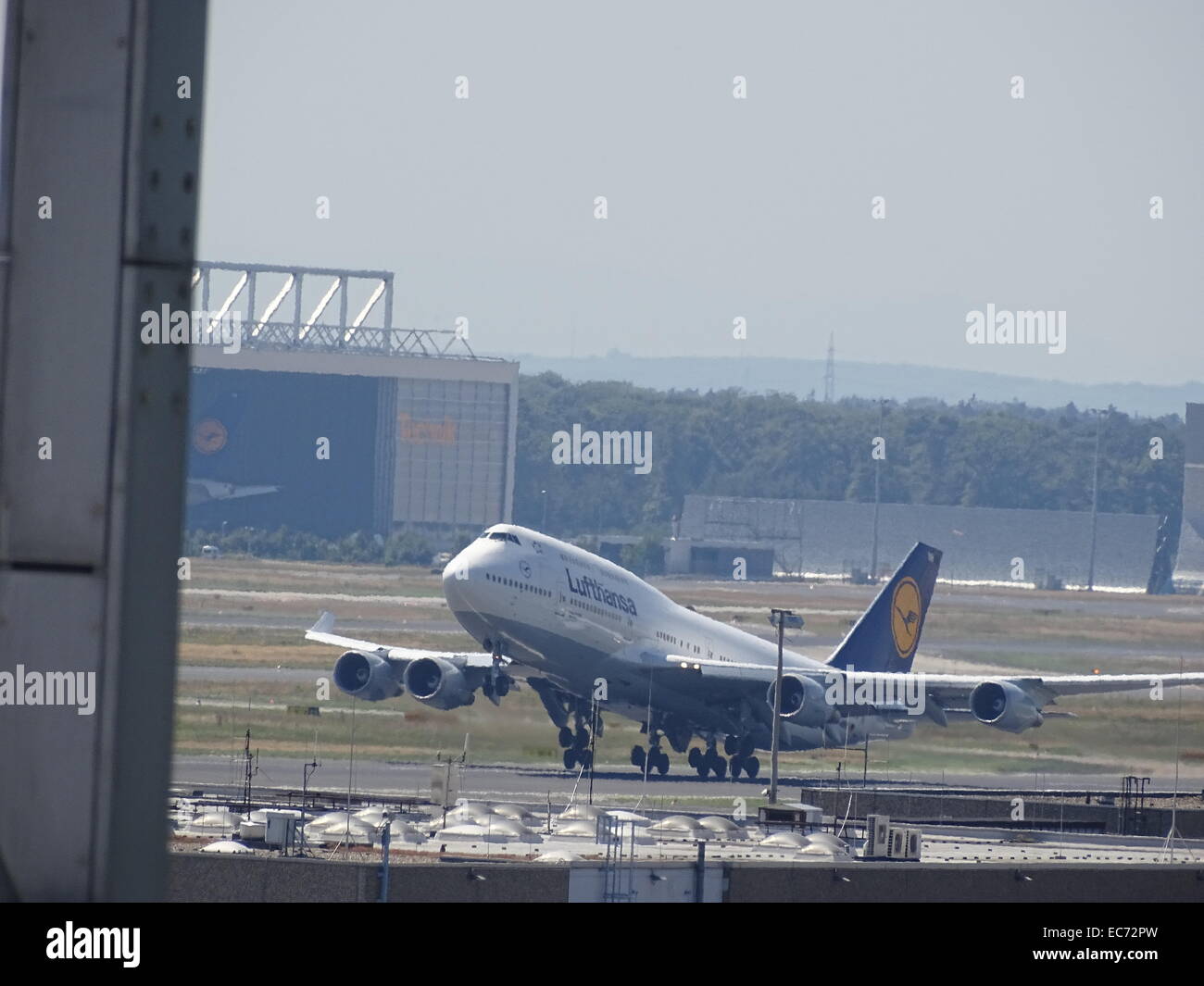 Aéroport Frankfurt Allemagne aéronef Boeing 747-8 Banque D'Images