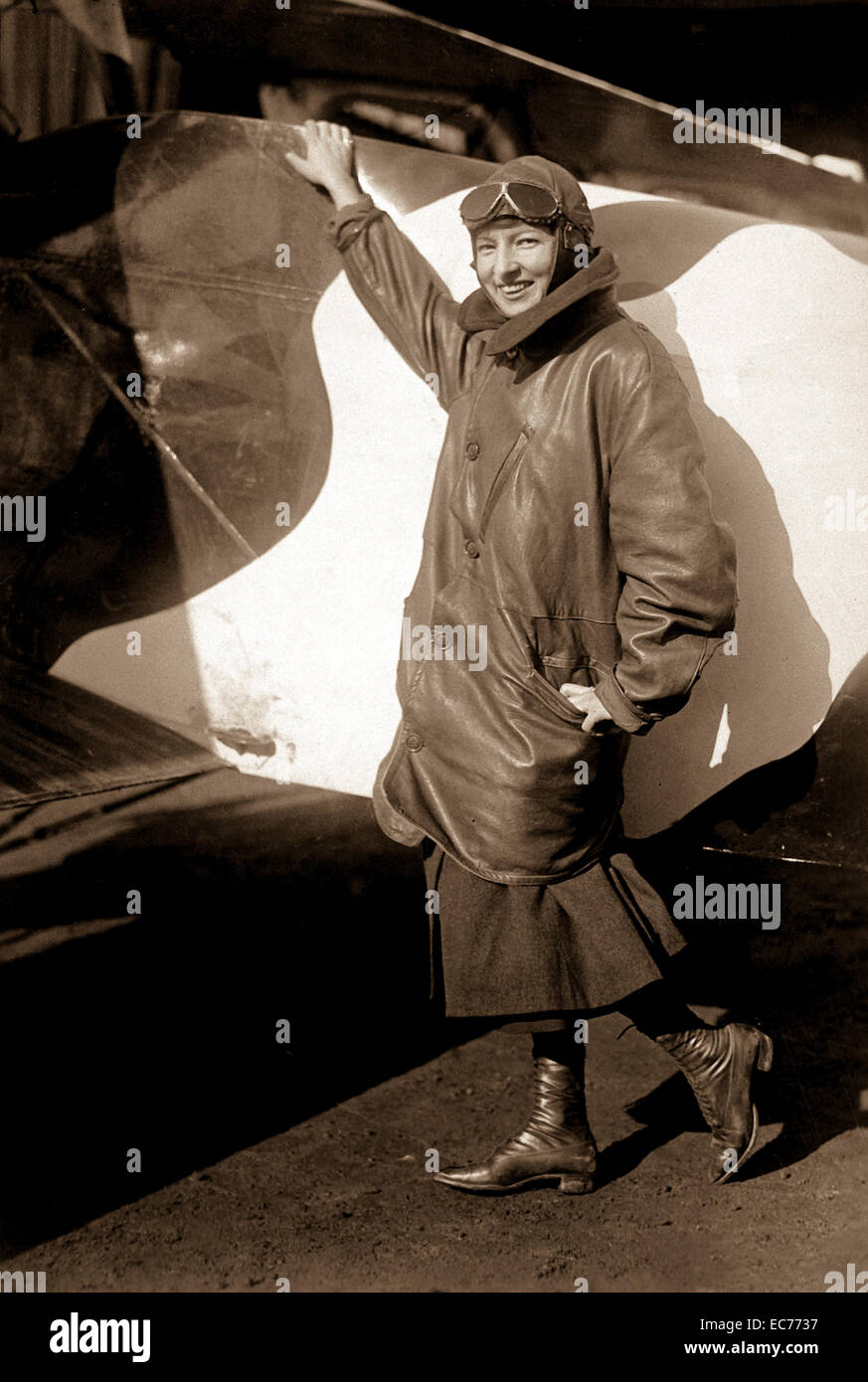 Marjorie Stinson, seule femme à qui une licence de pilote n'a été accordée par l'Army & Navy Comité d'aéronautique. Harris & Ewing. Guerre (Dept.) Banque D'Images