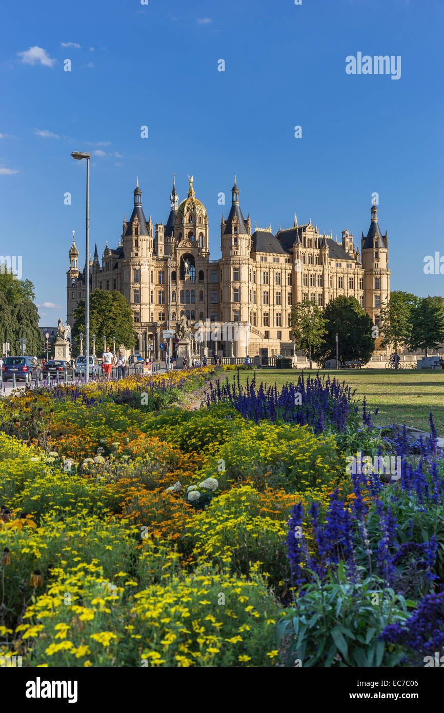 Allemagne, Mecklenburg-Vorpommern, Schwerin, Schwerin Palace Banque D'Images