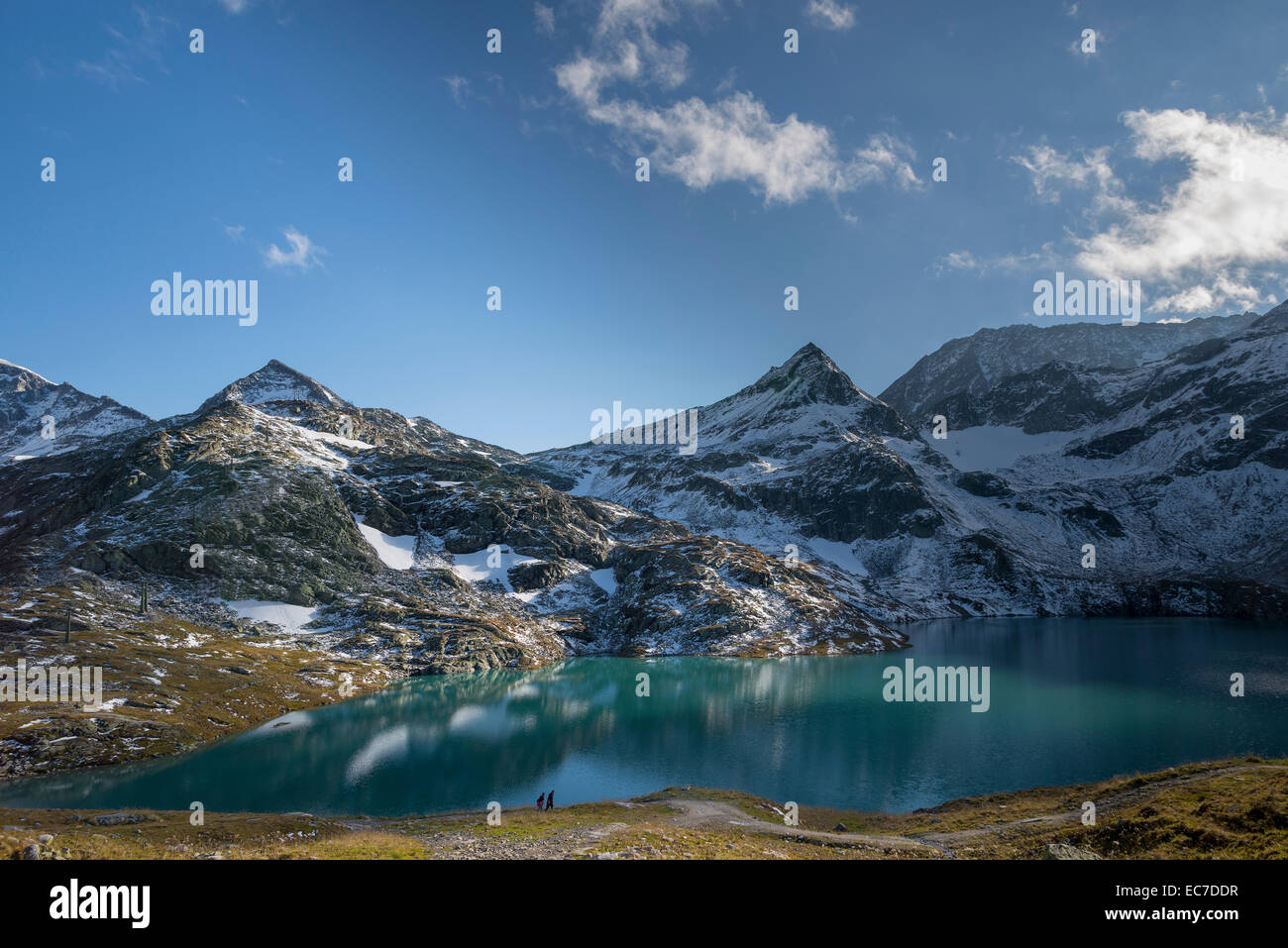 Autriche, Salzbourg, Tyrol, État Weisssee mountain lake Banque D'Images